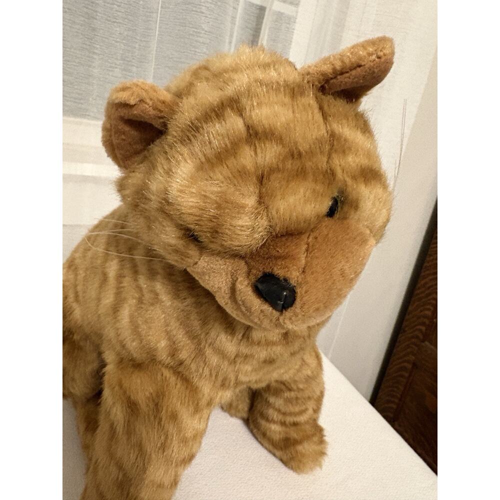 Korea Folkmanis Tabby Kitty Cat Hand Puppet Furry Folk Full Life Sz Vtg Stripe - Picture 2 of 15